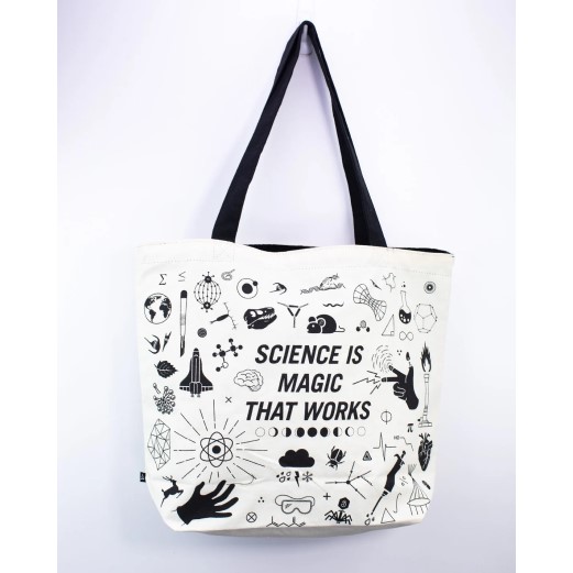 Tote Science is Magic That Works Canvas 